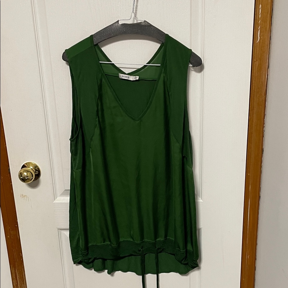 Ricki's Deep Green V-Neck Tank Top